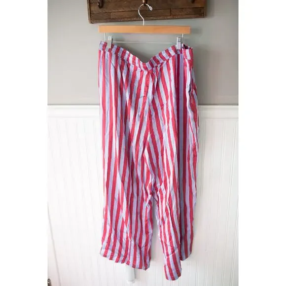 Anthropologie The LyreBird Silky Pajama Pants Striped 1X - Picture 3 of 3